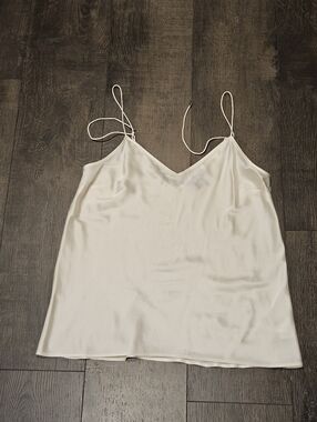 PAIGE  Cicely White Silk Camisole Top
